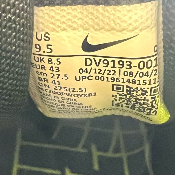 Nike Zoom Javelin Elite 3 Black Volt DV9193-001 Men’s Size 9.5 - Picture 10 of 10